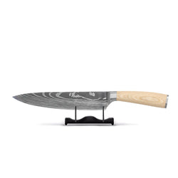 Akari Damascus Print 6-piece Knife Set + Magnetic Knife Block Double-Sided