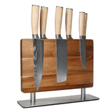 Akari Damascus Print 6-piece Knife Set + Knife Block Stans
