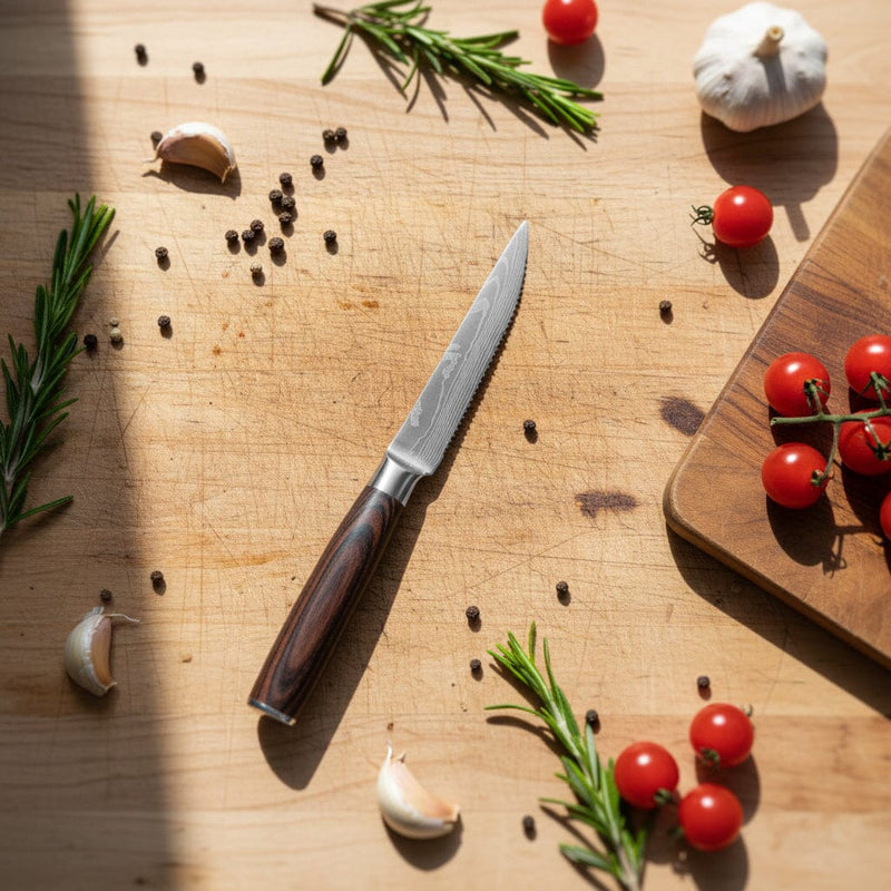Damascus Print 4 Steak knives