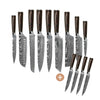 Damascus Print 13-piece Knife set - Master collection XL set