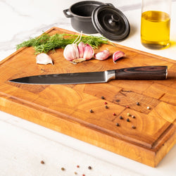 Shinrai Knives - Damascus Print 7-delige Messenset + Messenblok Cito dubbelzijdig Messenset met blok Shinrai Knives 