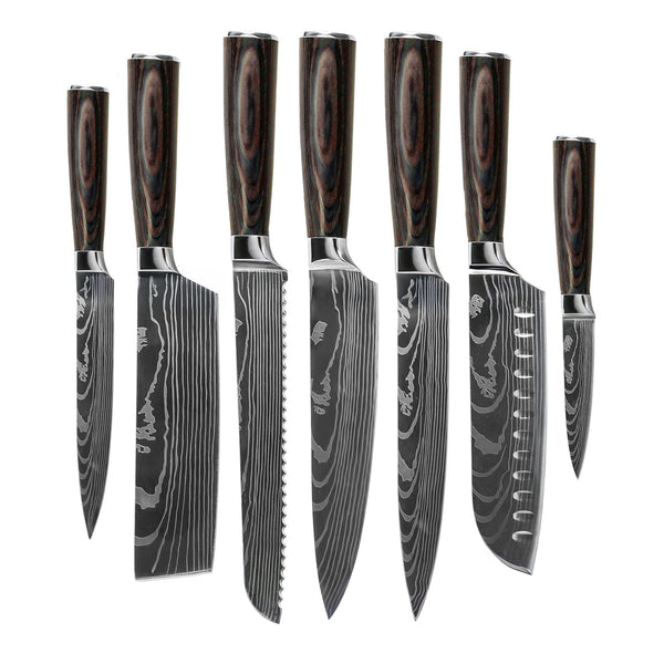 Quality Damascus Print Knives