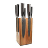 Damascus Print 7-piece Knife Set + Knife Block Rotate