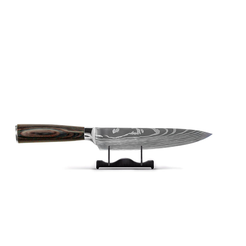 Shinrai Knives - Damascus Print 7-delige Messenset + Messenblok Rotate Messenset met blok Shinrai Knives 