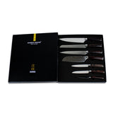 Shinrai Knives - Damascus Print 7-delige Messenset Messenset Shinrai Knives 