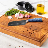 Shinrai Knives - Damascus print Sapphire 6-delige Messenset + Messenblok Stans Messenset met blok Shinrai Knives 