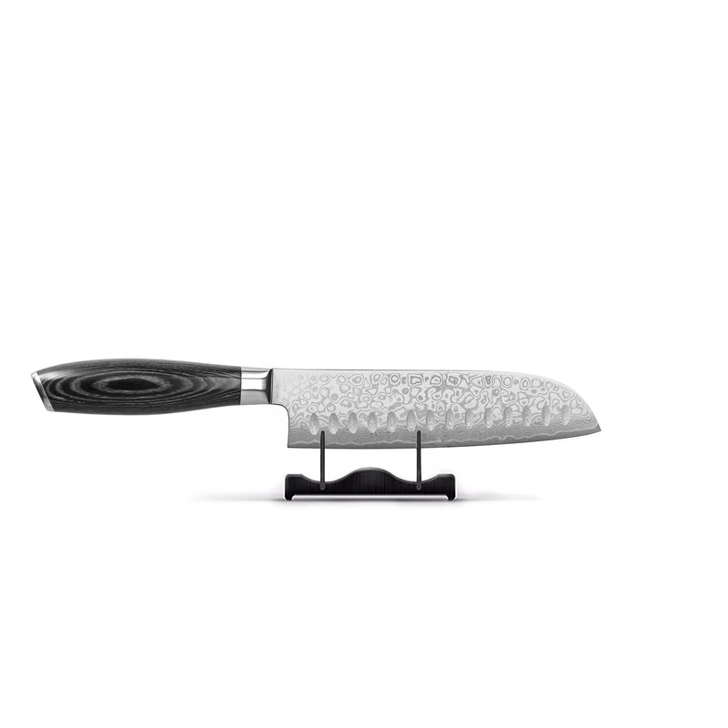 Shinrai Knives - Damast Pakka Wood 6-delige Messenset + Messenblok Cito dubbelzijdig Messenset met blok Shinrai Knives 
