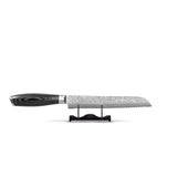Shinrai Knives - Damast Pakka Wood 6-delige Messenset + Messenblok Cito dubbelzijdig Messenset met blok Shinrai Knives 