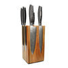 Damask Pakka Wood 6-Piece Knife Set + Knife Block Rotate