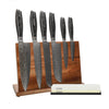 Damask Pakka Wood 6-Piece Knife Set + Knife Block + Sharpening Stone