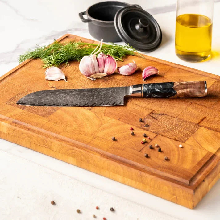 Shinrai Knives - Epoxy Onyx 6-delige Messenset + Messenblok Cito dubbelzijdig Messenset met blok Shinrai Knives 