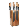 Epoxy Onyx 6-piece Knife Set + Knife Block Rotate