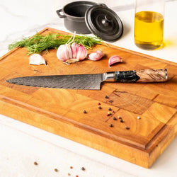 Shinrai Knives - Epoxy Onyx 6-delige Messenset + Messenblok Stans Messenset met blok Shinrai Knives 