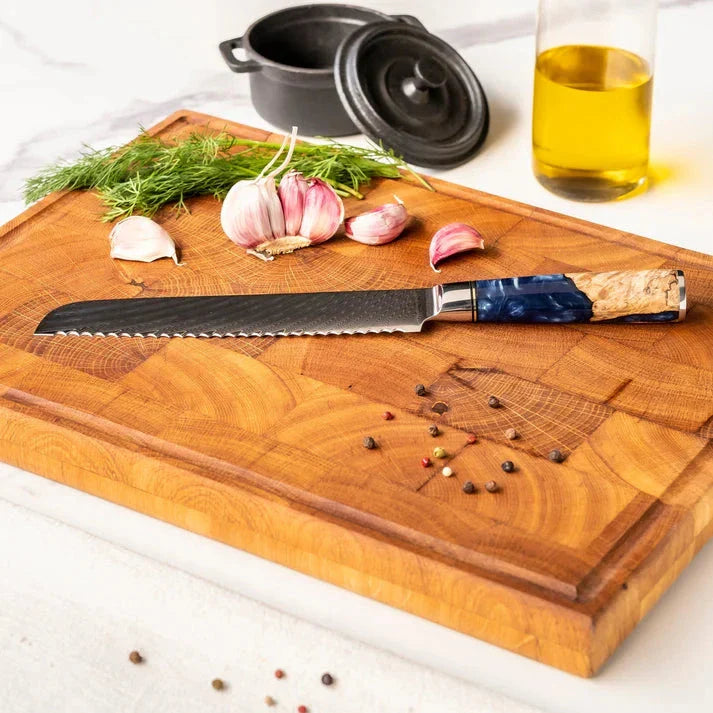 Shinrai Knives - Epoxy Sapphire 6-delige Messenset + Messenblok Cito dubbelzijdig Messenset met blok Shinrai Knives 