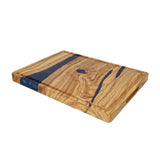 Shinrai Knives - Epoxy Sapphire Cutting Board Olive Wood - 40 x 30 x 3 cm