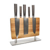 Hammered Damask BR 5-piece Knife Set + Knife Block Stans