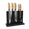 Shinrai Knives - Hikari Damascus 5-piece knife set + Knife block Double-sided black