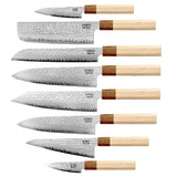 Shinrai Knives - Kirameki Damascus 8-piece knife set