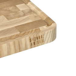 Shinrai Knives - Luxury Ash Wood End Grain Cutting Board - 40 × 30 × 4.5 cm
