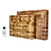 Shinrai Knives - Luxe Snijplank Teakhout - Kopshout - Bundel