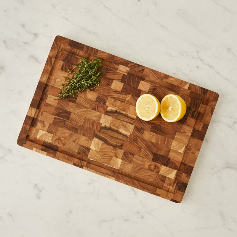Luxury Teak Wood End Grain Cutting Board Bundle