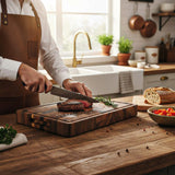 Luxury Walnut Wood End Grain Cutting Board Bundle