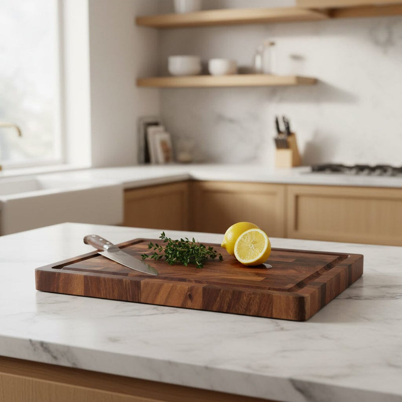 Luxury Walnut Wood End Grain Cutting Board Bundle