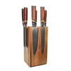 Micarta Jewels 7-Piece Knife Set + Knife Block Rotate