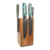 Mother of Pearl Jewels 5-Piece Knife Set + Knife Block Rotate