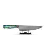 Shinrai Knives - Parelmoer Jewels Damascus Koksmes 20 cm Koksmes Shinrai Knives 