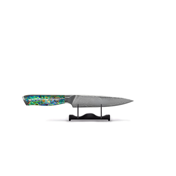 Shinrai Knives - Parelmoer Jewels Serie 5-delige Damascus Messenset Messenset Shinrai Knives 