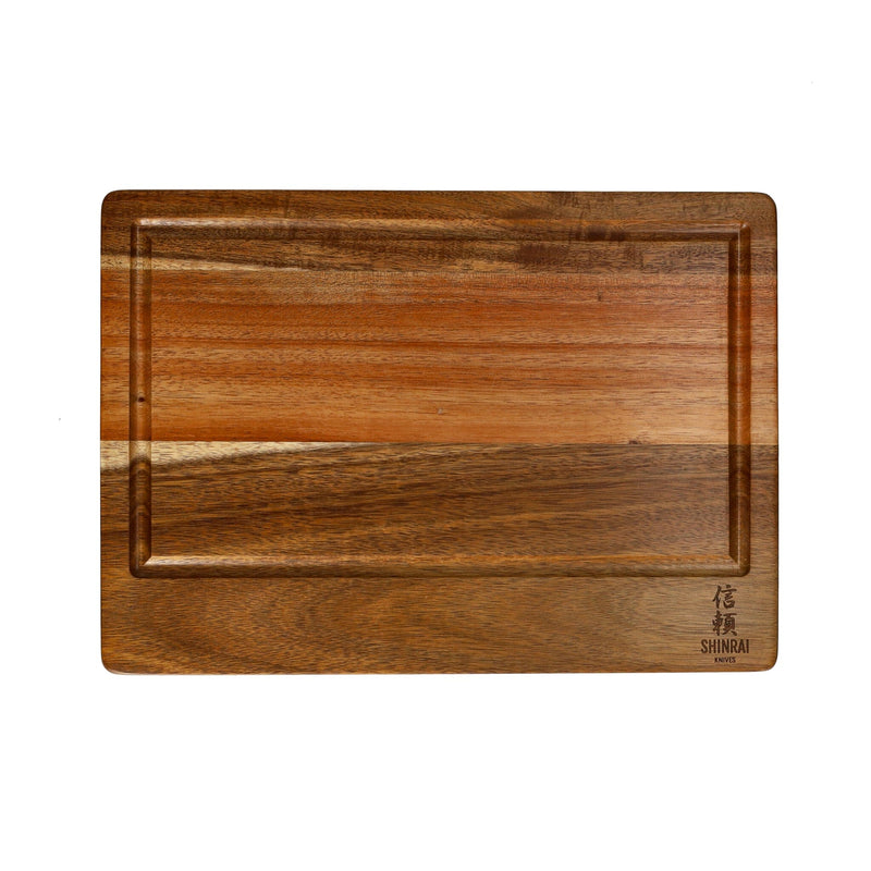 Shinrai Knives - Snijplank Acacia hout - Kopshout - 35 × 25 × 2.5 cm - Type 1 Houten snijplank Shinrai Knives 
