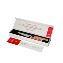 Takumi Kaza 4-piece Damascus Knife Set - Santoku + Bread Knife + Nakiri + Paring Knife