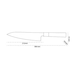 Shinrai Knives - Takumi Kaza Damascus Chef's Knife 20 cm