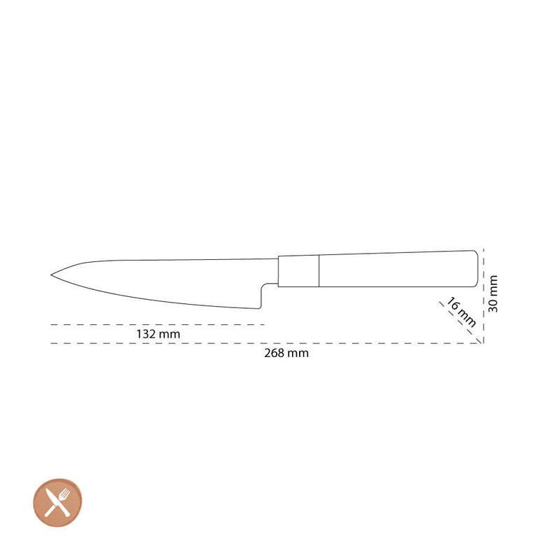 Shinrai Knives - Kurayami Damascus Paring Knife 13 cm