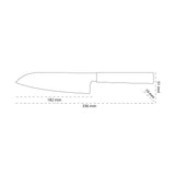 Shinrai Knives - Takumi Kaza Damascus Santoku knife 18 cm