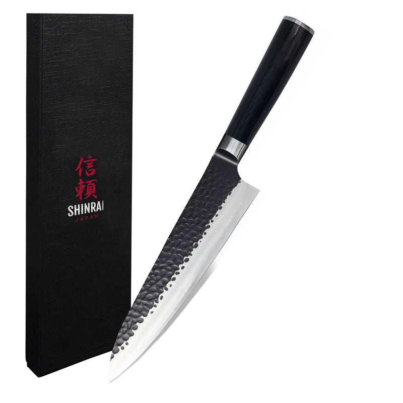 Hammered Stainless Steel Black Series - Chef's knife