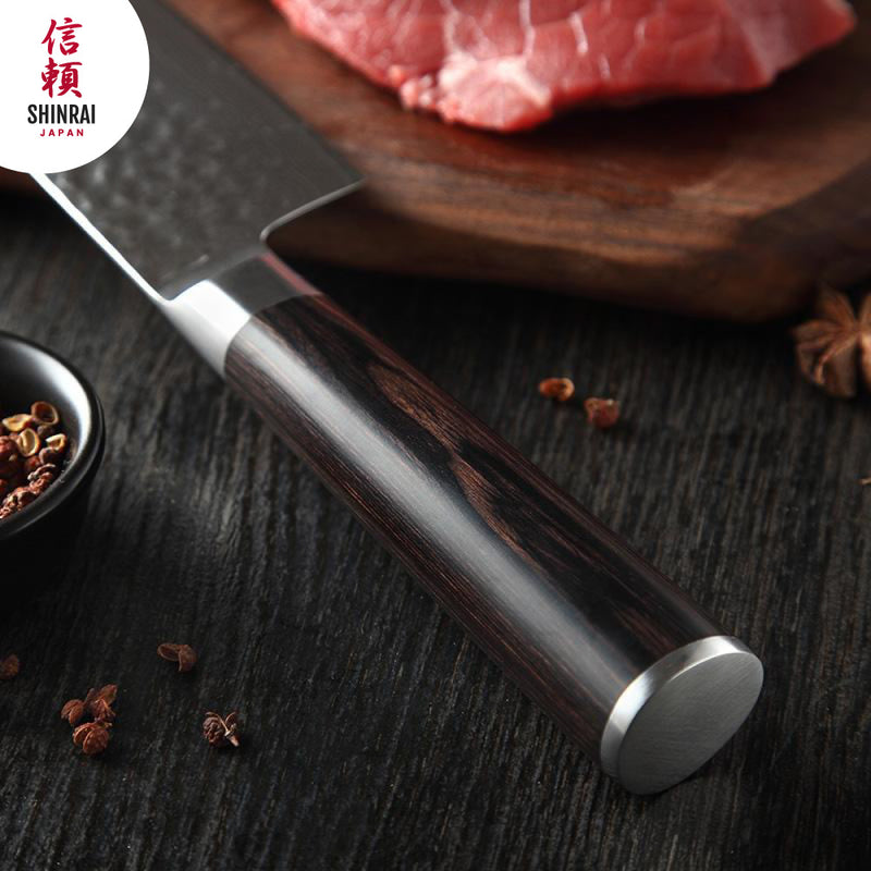 Hammered Damascus BR-Series - Santoku Knife
