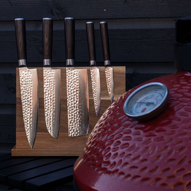 5pc Japanese Damascus Steel Kitchen Knife Set