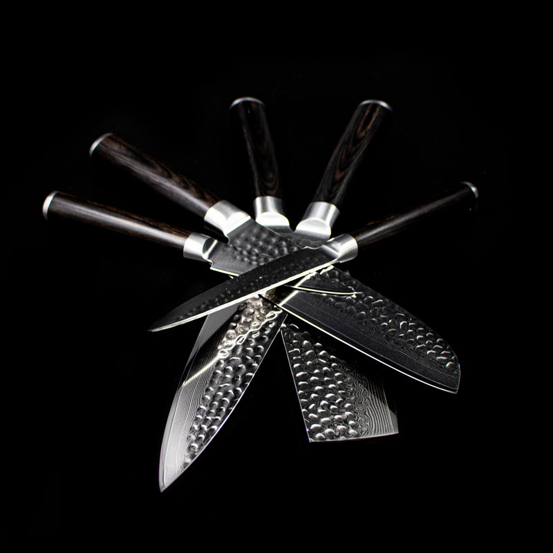 Hammered Damascus BR-Series - 5 Piece Set