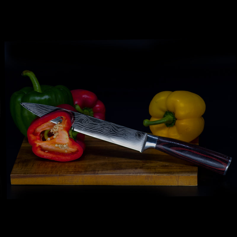 Japanese Damascus print series - Slicing knife