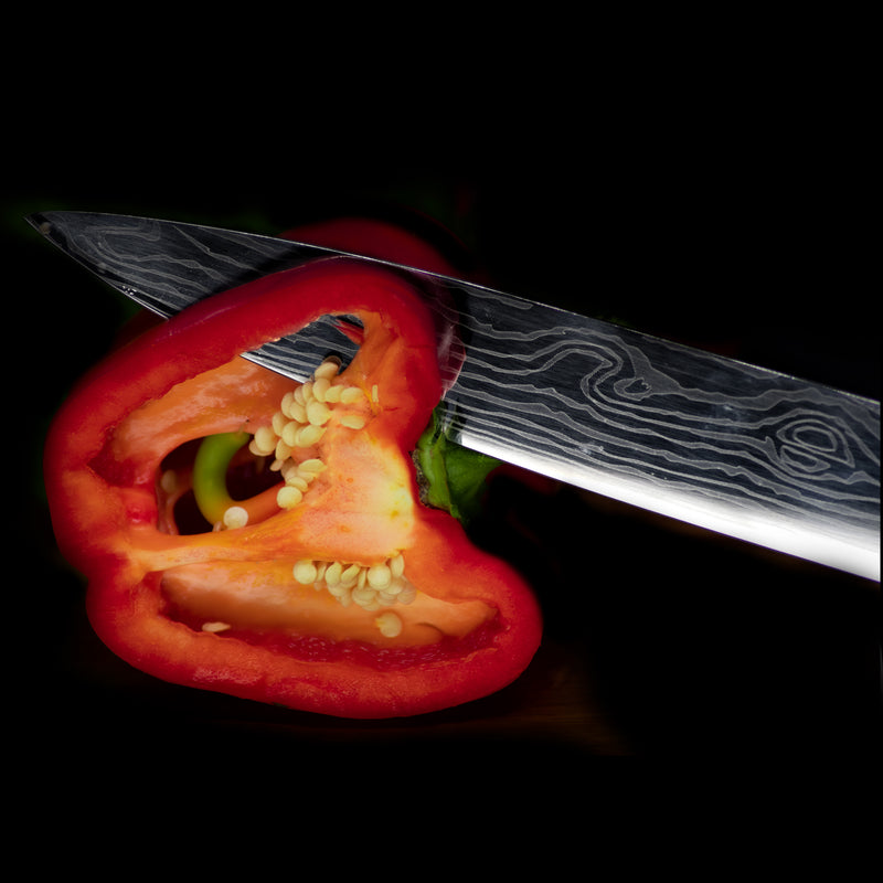 Japanese Damascus print series - Slicing knife