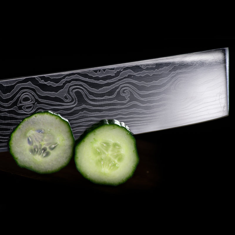Quality Damascus print - Nakiri knife