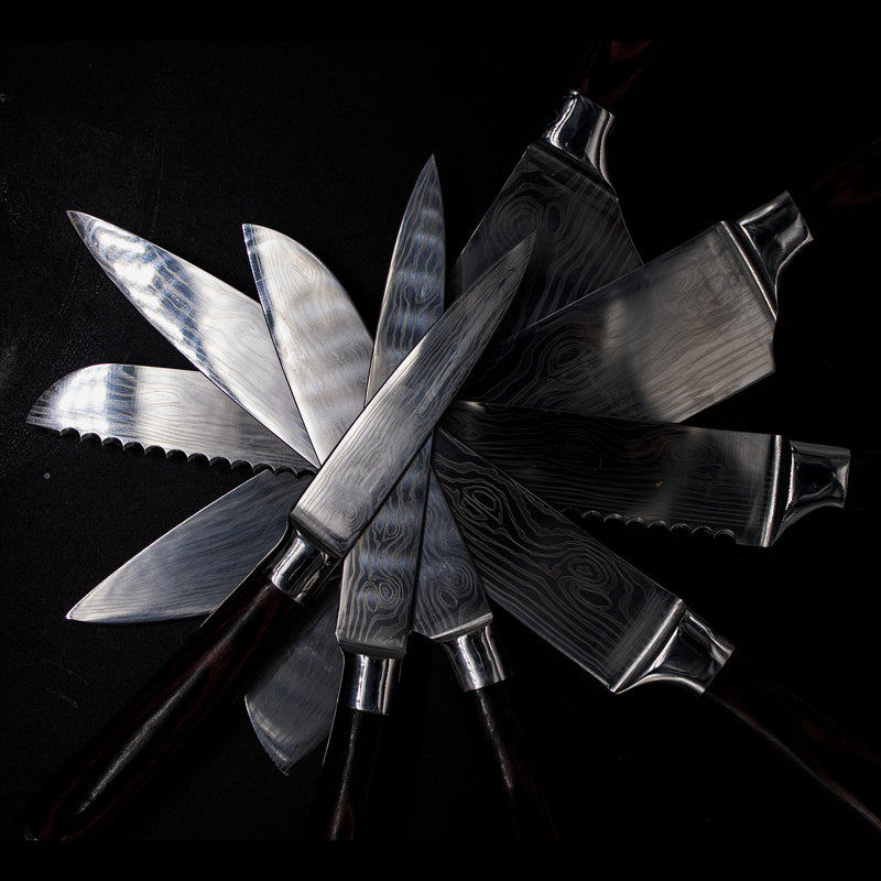 Quality Damascus Print Knives
