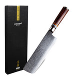 Micarta Jewels - Damascus Nakiri Knife 18 cm