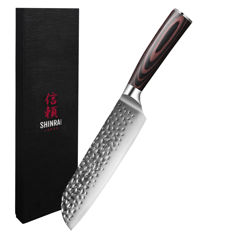 Hammered Stainless Steel Series - Santoku knife (18cm)