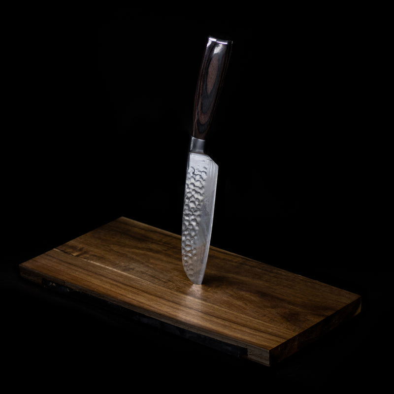 Hammered Stainless Steel Series - Santoku knife 18cm