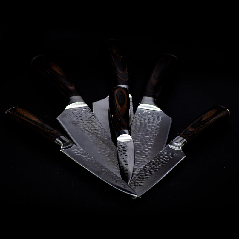 Hammered Stainless Steel Series - 6-piece Knife Set