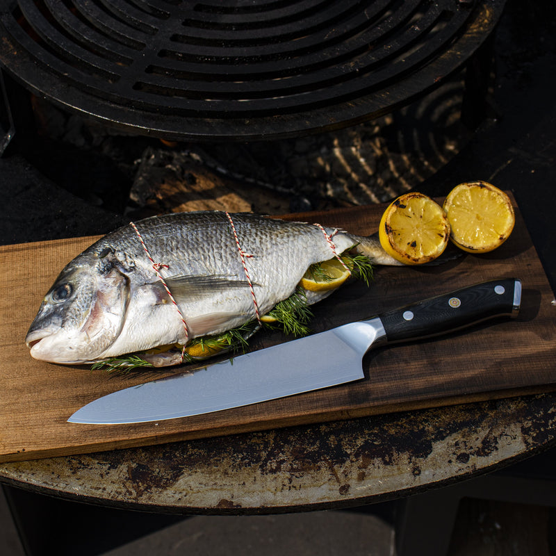 Classic Damascus Black Series - Santoku knife