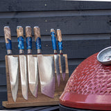 Epoxy Sapphire Damascus 6-piece knife set
